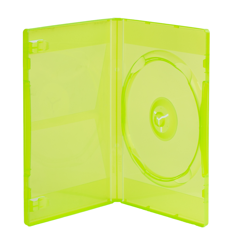 Single Amaray® Transparent Green Premium DVD Case w/Y Hub U.S