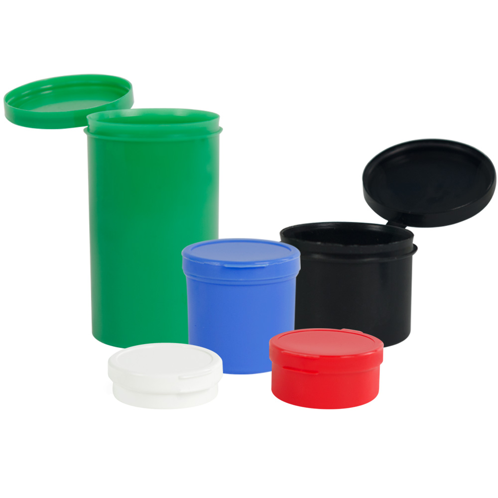 PolyCons with Hinged Lids 1/4 Oz. 1 Oz. U.S. Plastic Corp.