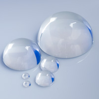 Solid Round Clear Acrylic Cabachone Half-Balls