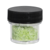 1/4 oz. Clear Polystyrene Straight Sided Jar with Black 33/400 Cap with F217 Liner