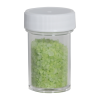 7/8 oz. Clear Polystyrene Straight-Sided Round Jar with 33/400 White Ribbed Cap with F217 Liner