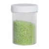 4 oz. Clear Polystyrene Straight-Sided Round Jar with 53/400 White Ribbed Cap with F217 Liner