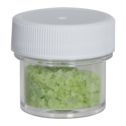 1/4 oz. Clear Polystyrene Straight Sided Jar with White 33/400 Cap with F217 Liner