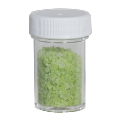 7/8 oz. Clear Polystyrene Straight Sided Jar with White 33/400 Cap with F217 Liner