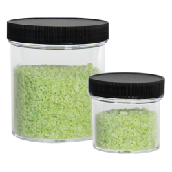 4 oz. Clear Polystyrene Straight Sided Jar with Black 53/400 Cap with F217 Liner