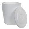 Leaktite® 5 Gallon Bucket Styrofoam Companion Coolers with Lids - Case of 12