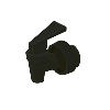 38mm HFSS No-Drip® Black Polypropylene Spigot with Washer
