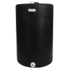 130 Gallon Tamco® Black Water Storage Tank with 8" Lid & (2) 1" Fittings - 30" Dia. x 47" Hgt.