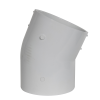 6" Schedule 40 White PVC 22-1/2° Slip x Slip Elbow