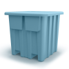 Cadet Blue Meese Bulk Container with Lid (1500 lbs. Capacity) - 47" L x 47" W x 44-1/4" Hgt.