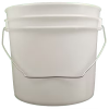 1 Gallon Natural HDPE Standard Round Bucket with Wire Bail Handle (Lid sold separately)