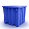 Royal Blue Meese Bulk Container with Lid (800 lbs. Capacity) - 45" L x 45" W x 44-1/4" Hgt.