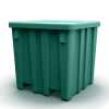 Jade Green Meese Bulk Container with Lid (800 lbs. Capacity) - 45" L x 45" W x 44-1/4" Hgt.