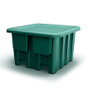 Jade Green Meese Bulk Container with Lid (1500 lbs. Capacity) - 47" L x 47" W x 30" Hgt.