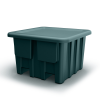 Forest Green Meese Bulk Container with Lid (1500 lbs. Capacity) - 47" L x 47" W x 30" Hgt.