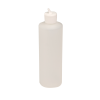 12 oz. Natural HDPE Cylindrical Sample Bottle with 24/410 Flip-Top Cap