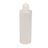 16 oz. Natural HDPE Cylindrical Sample Bottle with 28/410 Flip-Top Cap