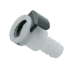 1/4" In-line Hose Barb NSF-Listed APC Series Acetal Female Coupling Body - Straight Thru (Insert Sold Separately)