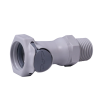 1/2" MNPT NSF-listed HFC 12 Series Polypropylene Coupling Body - Shutoff (Insert Sold Separately)