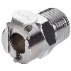 3/8" MNPT In-Line NSF-Listed LC Series Chrome Plated Brass Coupling Body - Straight Thru (Insert Sold Separately)