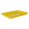 Shallow Yellow Polypropylene Tray - 11-1/2" L x 8-1/4" W x 1" Hgt.