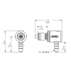 1/8" Hose Barb NSF-listed PMC Series Acetal Elbow Insert - Shutoff (Body Sold Separately)