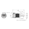 1/4" Hose Barb NSF-listed PLC Series Acetal Panel Mount Body - Straight Thru (Insert Sold Separately)