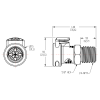 1/4" MNPT NSF-Listed APC Series Acetal Coupling Body - Shutoff (Insert Sold Separately)