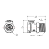 3/8" MNPT NSF-Listed APC Series Acetal Coupling Body - Shutoff (Insert Sold Separately)