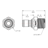 3/8" MNPT NSF-Listed APC Series Acetal Insert - Straight Thru (Body Sold Separately)