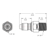 1/4" MNPT NSF-Listed APC Series Acetal Insert - Shutoff (Body Sold Separately)