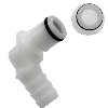 1/4" In-line Hose Barb NSF-Listed APC Series Acetal Elbow Insert - Straight Thru (Body Sold Separately)