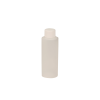 4 oz. Natural HDPE Cylindrical Sample Bottle with 20/410 White Ribbed Cap with F217 Liner