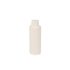 4 oz. White HDPE Cylindrical Sample Bottle with 20/410 White Ribbed Cap with F217 Liner