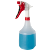 36 oz. Natural HDPE Spray Bottle with 28/400 Red & White Polypropylene Sprayer