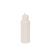 4 oz. White HDPE Cylindrical Sample Bottle with 24/410 White Ribbed Flip-Top Cap