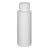 4 oz. White HDPE Cylindrical Sample Bottle with 20/400 White Ribbed CRC Cap with F217 Liner