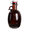 2 Liter Growler Amber Barrel Bottle with Closure