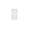 1 oz./30cc White HDPE Wide Mouth Packer Bottle with 33/400 White Ribbed CRC Cap with F217 Liner