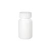 120cc/4 oz. White HDPE Packer Bottle with 38/400 White Ribbed CRC Cap with F217 Liner