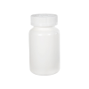 225cc/7.6 oz. White HDPE Packer Bottle with 45/400 White Ribbed CRC Cap with F217 Liner