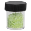 1/2 oz. Clear Polystyrene Straight-Sided Round Jar with 33/400 Black Ribbed Cap with F217 Liner