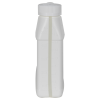 16 oz. White HDPE F-Style Jug with Window Strip & 33/400 White Ribbed CRC Cap with F217 Liner