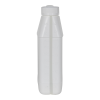 32 oz. White HDPE F-Style Jug with Window Strip & 33/400 White Ribbed CRC Cap with F217 Liner