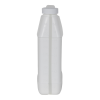 32 oz. White HDPE F-Style Jug with Window Strip & 33/400 White Ribbed Cap with F217 Liner