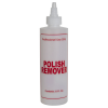8 oz. Natural HDPE Cylinder Bottle with 24/410 Twist Open/Close Cap & Red "Polish Remover" Embossed