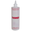 16 oz. Natural HDPE Cylinder Bottle with 24/410 Twist Open/Close Cap & Red "Thinner" Embossed