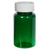 120cc Dark Green PET Packer Bottle with 38/400 White Ribbed CRC Cap with F217 Liner