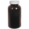 625cc Dark Amber PET Packer Bottle with 53/400 White Ribbed CRC Cap with F217 Liner