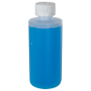 6 oz. Natural HDPE Cylinder Straight Bottom Bottle with 24/410 White Ribbed CRC Cap with F217 Liner